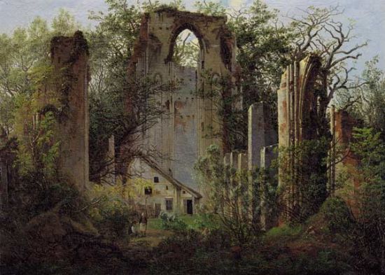 Caspar David Friedrich, Ruine Eldena, 1830/34, Öl auf Leinwand