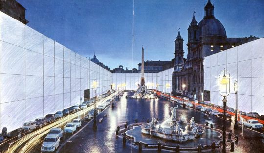 Superstudio, Monumento Continuo – Piazza Navona