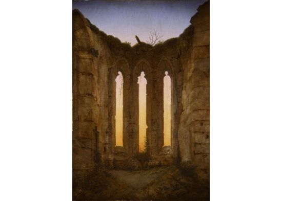 Caspar David Friedrich, Ruine Obyn, 1840, Öl auf Leinwand